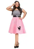 Women's Plus Size Poodle Skirt Costume Dress