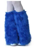 Royal Blue Furry Adult Boot Covers