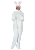 Plus Size Open Face White Bunny Adult Costume | Bunny Costumes