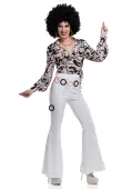 Women's Paisley Disco Hottie Shirt | Disco Costumes