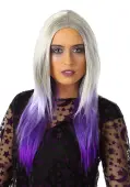 Purple And Grey Ombre Women's Wig