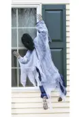 5FT Hanging Skeleton Witch Window Prop Decoration | Window Decorations