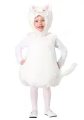 Toddler Bubble Body White Kitty Costume | Kid's Cat Costumes