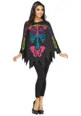 Adult Color Bones Poncho Costume | Easy Halloween Costume Ideas