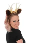 Costume Deer Antlers with Ears Headband | Deer Accessories