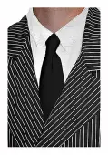 Men's Black Gangster Tie
