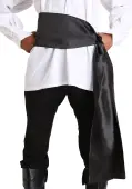 Renaissance Black Satin Costume Accessory Sash | Historical Accessories