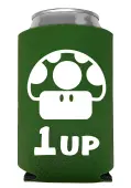 1 Up Extra Life Mushroom Can Cooler | Super Mario Bros. Accessory
