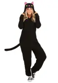 Black Cat Adult Costume Onesie | Black Cat Costumes