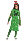 Girl's Minecraft Creeper Classic Costume