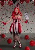 Sinister Women's Circus Clown Costume