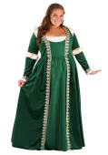 Women's Plus Size Emerald Maiden Costume