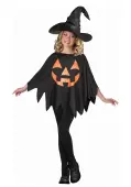 Child Dark Jack O' Lantern Costume Poncho | Halloween Ponchos