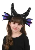 Plush Black Dragon Horns Headband Costume