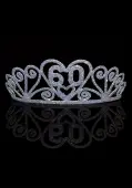 Silver 60 Sparkle Celebration Tiara | Costume Accessories