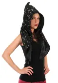 Black Wizard Alchemy Costume Hood | Witch Accessories