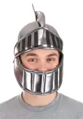 Silver Knight Costume Soft Helmet | Historical Accessories
