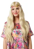 Cool Cat Blonde Women's Costume Wig | Hippie Accessories