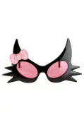 Black and Pink Kitty Glasses | Costume Accessories