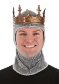 King Arthur Costume Accessory Crown & Hood | Historical Accessories