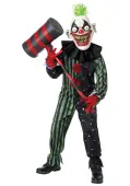 Crazy Eyed Clown Boy's Costume | Evil Clown Costumes