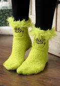 Fuzzy Grinch Socks | Grinch Gifts