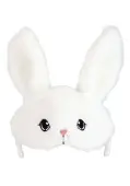White Bunny Face Headband Costume