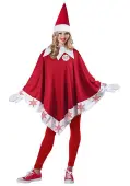 Elf on the Shelf Women's Poncho Costume