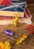 Set of 3 Enchanted Metallic Beetles | Animal Decorations