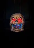 Scary Skull Light Up Door Candy Bowl