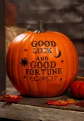 Good Luck Glitter Sticker Pumpkin Kit | Pumpkin Decorations