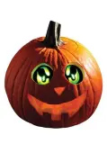 Green Light Up Eerie Pumpkin Eyes Kit | Pumpkin Decorations