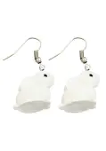 White Bunny Earrings