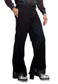Black Disco Costume Pants for Men | Disco Accessories