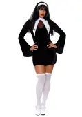 Flirty 70's Retro Nun Women's Costume | Sexy Women's Costumes