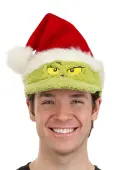 Dr. Seuss Grinch Santa Adult Fuzzy Cap | Dr. Seuss Accessories