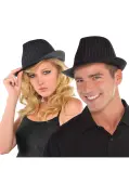 Classic Pinstripe Fedora Adult Costume Hat | Costume Accessories