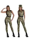 Soldier Jumpsuit Women's Costume | Army Costumes