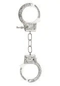 Silver Bling Handcuffs Costume Accessory | Police Accessories