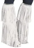 White Fringe Adult Costume Boot Covers | Costume Accessories