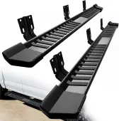 6 Inches Running Boards Compatible with 2007-2018 Chevy Silverado/GMC Sierra 1500 Crew Cab & 2007-2019 2500HD 3500HD Crew Cab Side Steps Textured Blac
