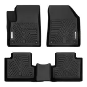 YITAMOTOR® For 2015-2023 Jeep Cherokee Black Rubber 3pcs Set Floor Liners All Weather Floor Mats