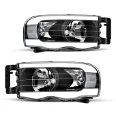 YITAMOTOR® Switchback Turn Signal & LED DRL Headlights Headlamps Compatible with 2002 2003 2004 2005 Dodge Ram 1500/03 04 05 Dodge Ram 2500 3500 Picku