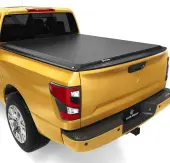Soft Roll Up Truck Bed Tonneau Cover Fits for Nissan Titan 2017 2018 2019 2020 2021 2022 2023 2024 with Utili-Track System, Fleetside 5.5 ft Bed w/o T
