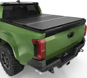 FRP Hard Tri Fold Truck Bed Tonneau Cover Fits for Toyota Tacoma 2024 2025 5 ft Bed (Excl. Trail Edition) with Deck Rail System