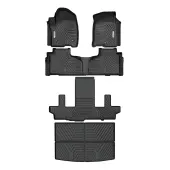 All-Weather Floor Mats & Cargo Liners Set for 2021-2025 Chevrolet Suburban & GMC Yukon XL, 3-Row Seat TPE Floor Mat Liners, Black