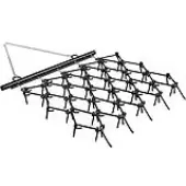 YITAMOTOR® 5 x 4.5 FT Heavy Duty Drag Harrow 1/2"" Tines for ATV, UTVs, Lawn Tractors Leveling, Grading, Pastures, Breaking up Soil, BLACK