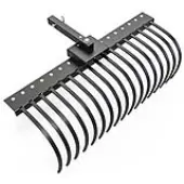 21 Pine Straw Rake with 2"" Receiver for Lawn Tractors ATVs / UTVs Implement Lift