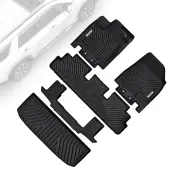 OEDRO Floor Mats & Cargo Liner Full-Set for 2022-2025 Nissan Pathfinder, Custom-Fit All-Weather TPE Full 3-Row Protection for 7-Passenger Models