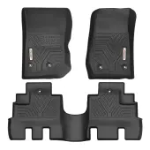 YITAMOTOR® Floor Mats Floor Liners For Jeep Wrangler JK Unlimited 2014-2018, 1st & 2nd Row All Weather Protection